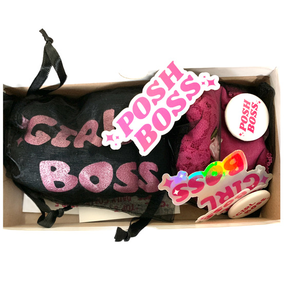 Posh Boss Gift Box Black Posh Boss Panties Gift Stickers Daily Goals MEDIUM NEW - Picture 8 of 9